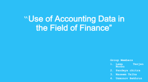 Use of Accounting Data in Finance