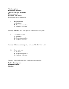 Speech Outline Template Structure
