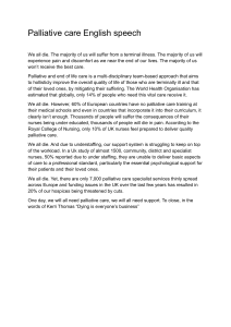 Palliative Care English Speech on End-of-Life Support