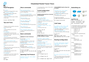 Cisco Packet Tracer Cheatsheet: IOS Commands & Networking