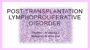 Post-Transplantation Lymphoproliferative Disorder Presentation