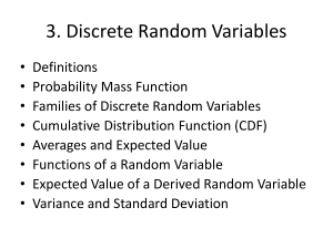Discrete Random Variables: Definitions, PMF, CDF, Expected Value