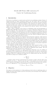 Carrier Air Conditioning System Lab Manual - MAAE 2400