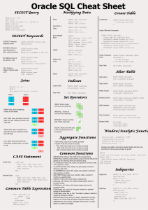 MySQL Cheat Sheet: SQL Queries, Data Modification, and More
