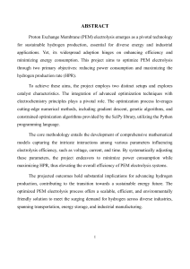 Optimizing PEM Electrolysis for Hydrogen Production