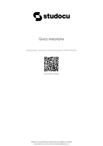 Quizy statystyka - Quizy z statystyki opisowej