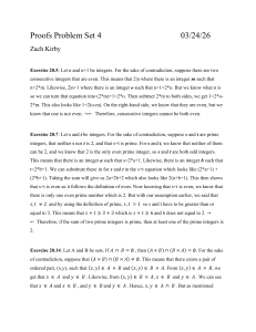 Proofs Problem Set 4: Mathematical Exercises and Solutions