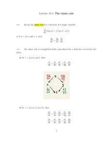 Lecture 13.5: The Chain Rule in Calculus