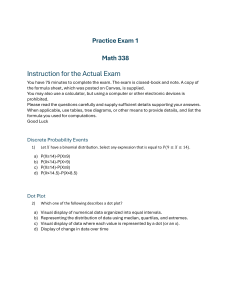 Math 338 Practice Exam 1