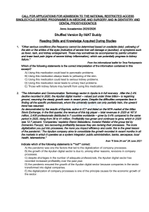 2025/2026 Medical & Dental Admission Test