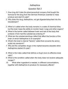 Aethephine Question Set 2: Drug Science Quiz