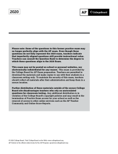 AP US History Practice Exam 2020 | College Board