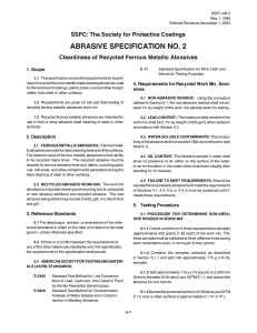 SSPC-AB 2: Recycled Ferrous Abrasive Cleanliness Spec