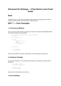 Advanced Go (Golang) Crash Guide