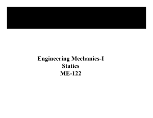 Engineering Mechanics Statics ME-122 Textbook