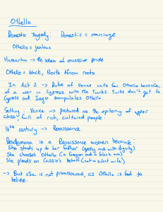 Othello Study Notes: Shakespearean Tragedy Analysis