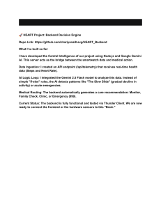 HEART Project Backend Decision Engine