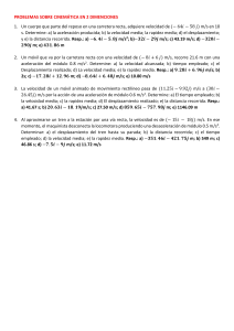 Problemas de Cinem&aacute;tica en 2D y Soluciones