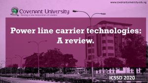 Power Line Carrier Technologies: A Review