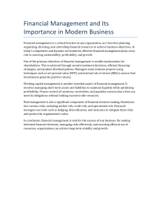 Financial Management and Its Importance in Modern Business