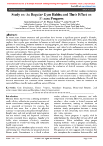 Regular Gym Habits and Fitness Progress Study