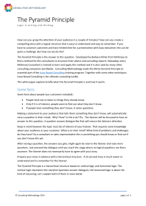 The Pyramid Principle: Logic in Writing and Thinking