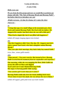 The Tale of Bawang Merah and Bawang Putih Drama Script