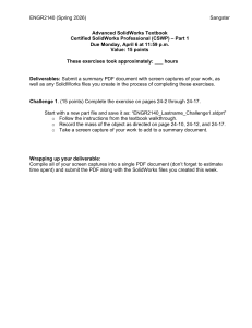 ENGR2140 SolidWorks Challenge 1 Assignment