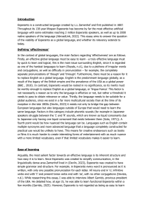 Esperanto as a Global Language: Viability and Relevance