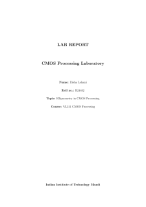 Ellipsometry in CMOS Processing Lab Report