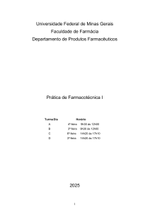 Pr&aacute;tica de Farmacot&eacute;cnica I: Manual de Laborat&oacute;rio