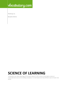 Vocabulary.com: Science of Learning for Vocabulary Mastery