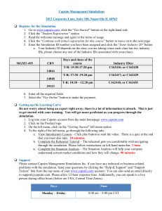 Capsim Simulation Registration & Getting Started Guide