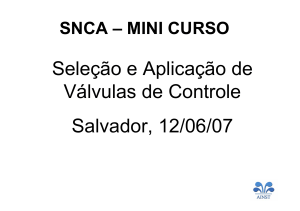 Mini Curso: Sele&ccedil;&atilde;o e Aplica&ccedil;&atilde;o de V&aacute;lvulas de Controle