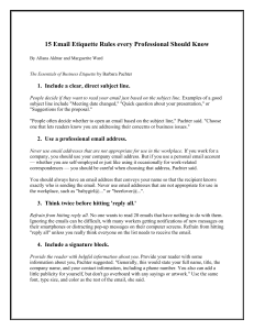 15 Email Etiquette Rules for Professionals