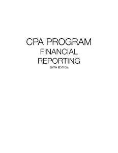 CPA Program Financial Reporting 6th Edition Textbook