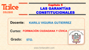 Cap&iacute;tulo 5: Garant&iacute;as Constitucionales - Formaci&oacute;n Ciudadana y C&iacute;vica 5to.