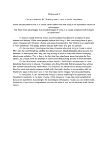 IELTS Writing Task 2 Sample Essay: House vs Apartment