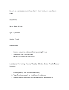 Personalized 5K Training Plan for Sarah Johnson