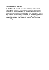 Cambridge English Resource: Teacher Training 2025