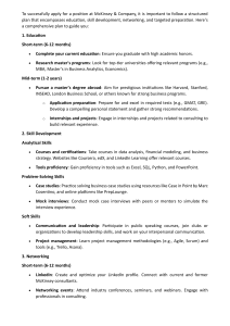 McKinsey Application Plan: Education, Skills, Networking Guide