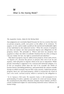 What Is the Having Mode? - Societal Analysis