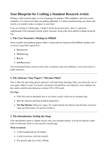 Research Article Writing Guide: IMRaD Structure