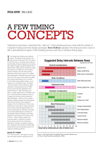 Drill & Blast Timing Concepts Report