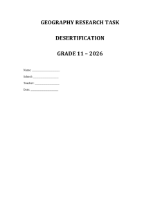 Grade 11 Geography Research Task: Desertification