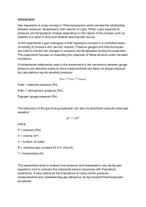 Gas Expansion Experiment in Thermodynamics