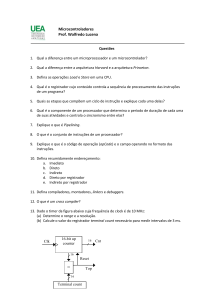 Microcontroladores - Quest&otilde;es e Exerc&iacute;cios