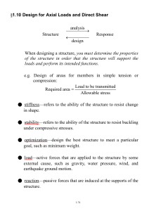 Design for Axial Loads and Direct Shear