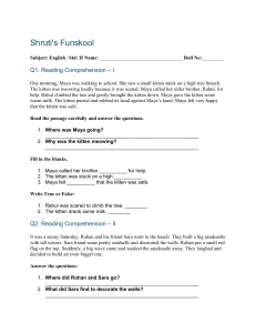 Second Grade English Worksheet: Reading & Grammar