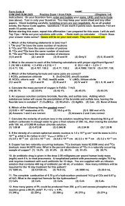 CHM 2045 Practice Exam 1 FA24